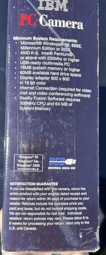 IBM PC Camera P/N 33L4889 Web Cam (New- opened box) - Picture 5 of 5