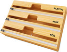 3 in 1 Wrap Organizer with Cutter & Labels, Kitchen Storage Organization Holder