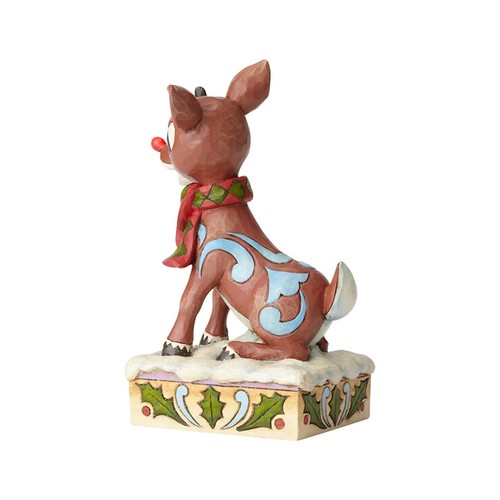 Rudolph with Lighted Nose By Jim Shore - Picture 2 of 4