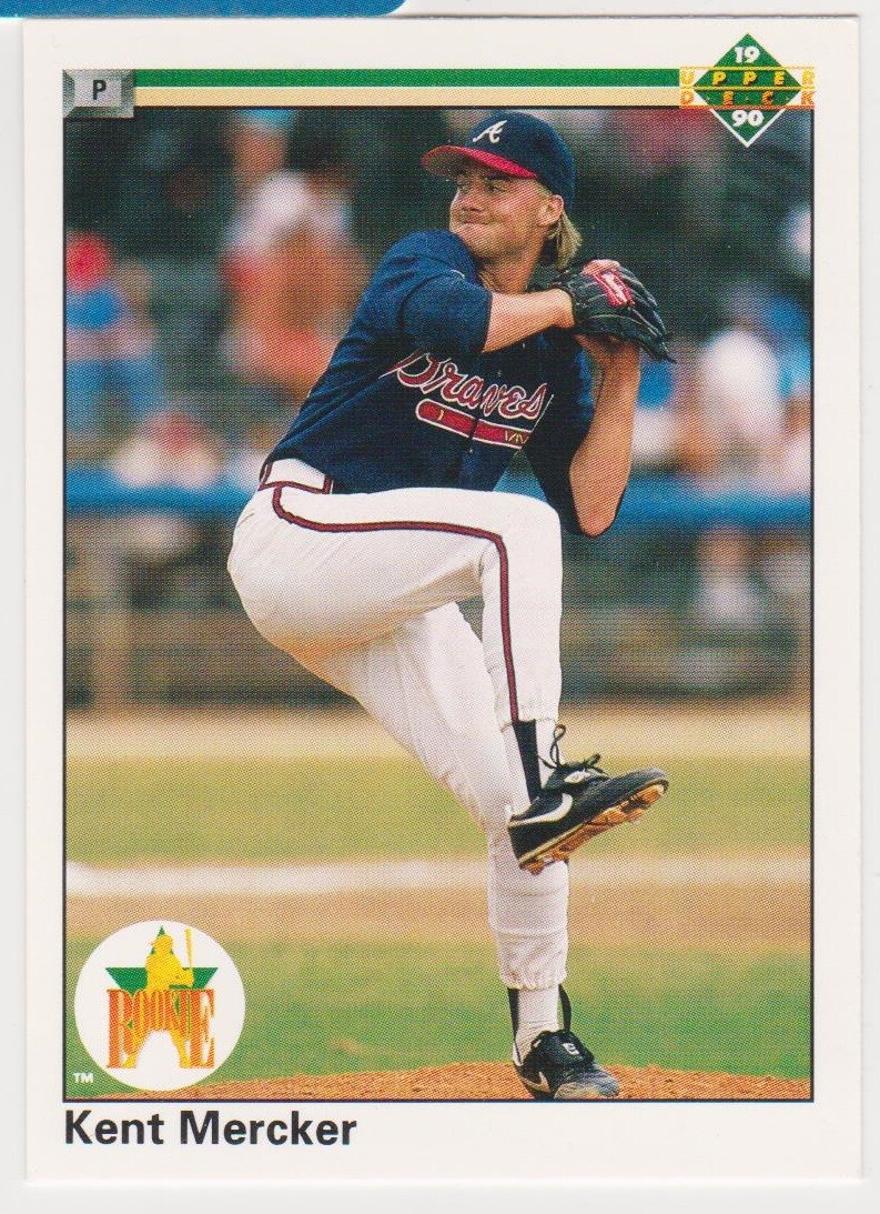 1990 Upper Deck #63 Kent Mercker Rookie Atlanta Braves Baseball Card