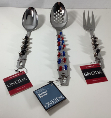 Satin Easton (Stainless) Pierced Tablespoon (Serving Spoon) By Oneida Silver | , Ltd - View #9