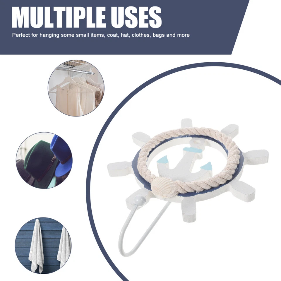 1PC Hanging Hook Nautical Coat Hooks Novelty Hooks Clothes Hook Coat Hook - Image 4 of 4