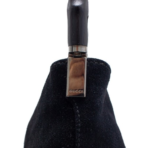 Gucci Tom Ford Era Bamboo Schultertasche Wildleder Schwarz - Bild 7 von 14