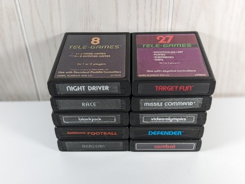 10 Tested Atari 2600 Game Lot/Bundle/Collection: Berzerk, Defender, Blackjack - Picture 3 of 4