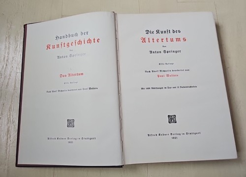 1921 Anton Springer, Kunstgeschichte, Das Ulternum, in German, Art History - Picture 6 of 16