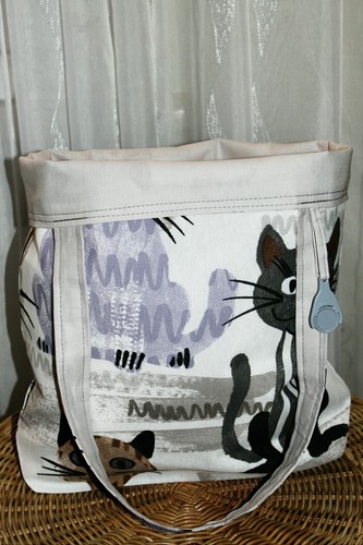 Einkaufstasche , Wendetasche Stofftasche Beutel Shopper  selbst genäht - Bild 7 von 12