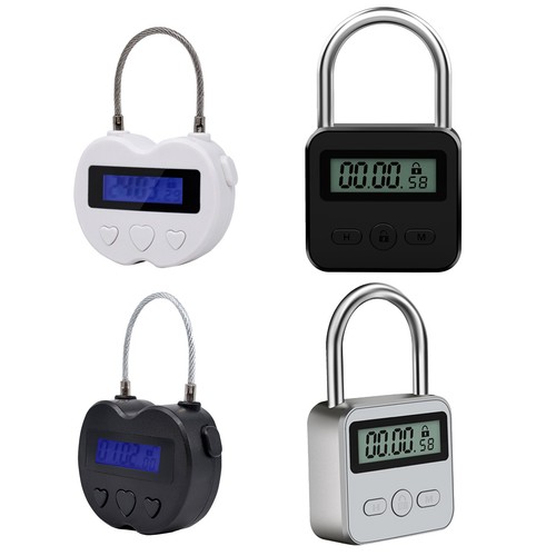 Smart Timer Lock LCD Display Waterproof USB Rechargeable Temporary Timer Padlock - Picture 3 of 18
