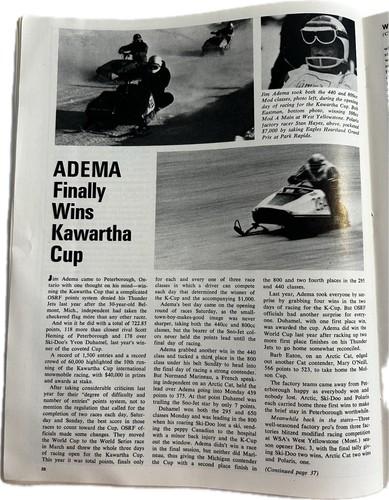 Vintage SNOW GOER Feb/March 1973 Snowmobile Magazine ADEMA Wins Kawartha Cup - Picture 5 of 6