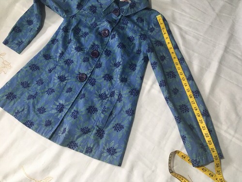 WHITE STUFF - Lovely Blue Floral Print Short Coat - Size UK 10 - Picture 4 of 12