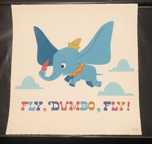 Dumbo Disney movie cartoon poster print #3
