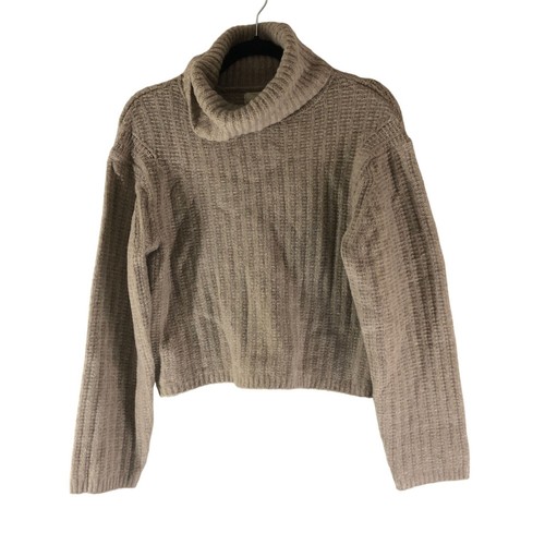 Universal Thread Womens Turtleneck Sweater Oversized Cropped Beige L - Bild 1 von 6