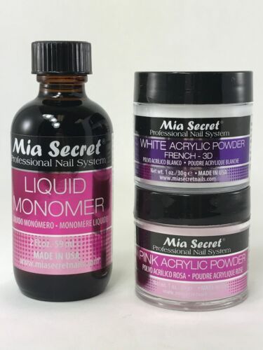 MIA SECRET LIQUID MONOMER 1oz/2oz &POWDERS -PINK, WHITE, CLEAR, NATURAL PINK 1oz - Picture 18 of 23