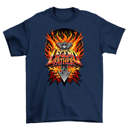 Legendärer Vater Papa Flammen T-Shirt - Entzünde Lachen und Liebe mit diesem lustigen T - Bild 3 von 46