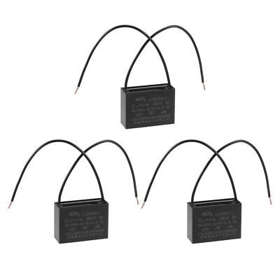 Metallized Film Ceiling Fan Capacitor CBB61 12uF 250V AC 2 Wires 3Pcs