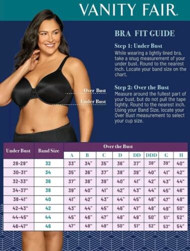NWT Vanity Fair Women’s 46C Beauty Back Full Figure Underwire Bra 76380 - Picture 5 of 5
