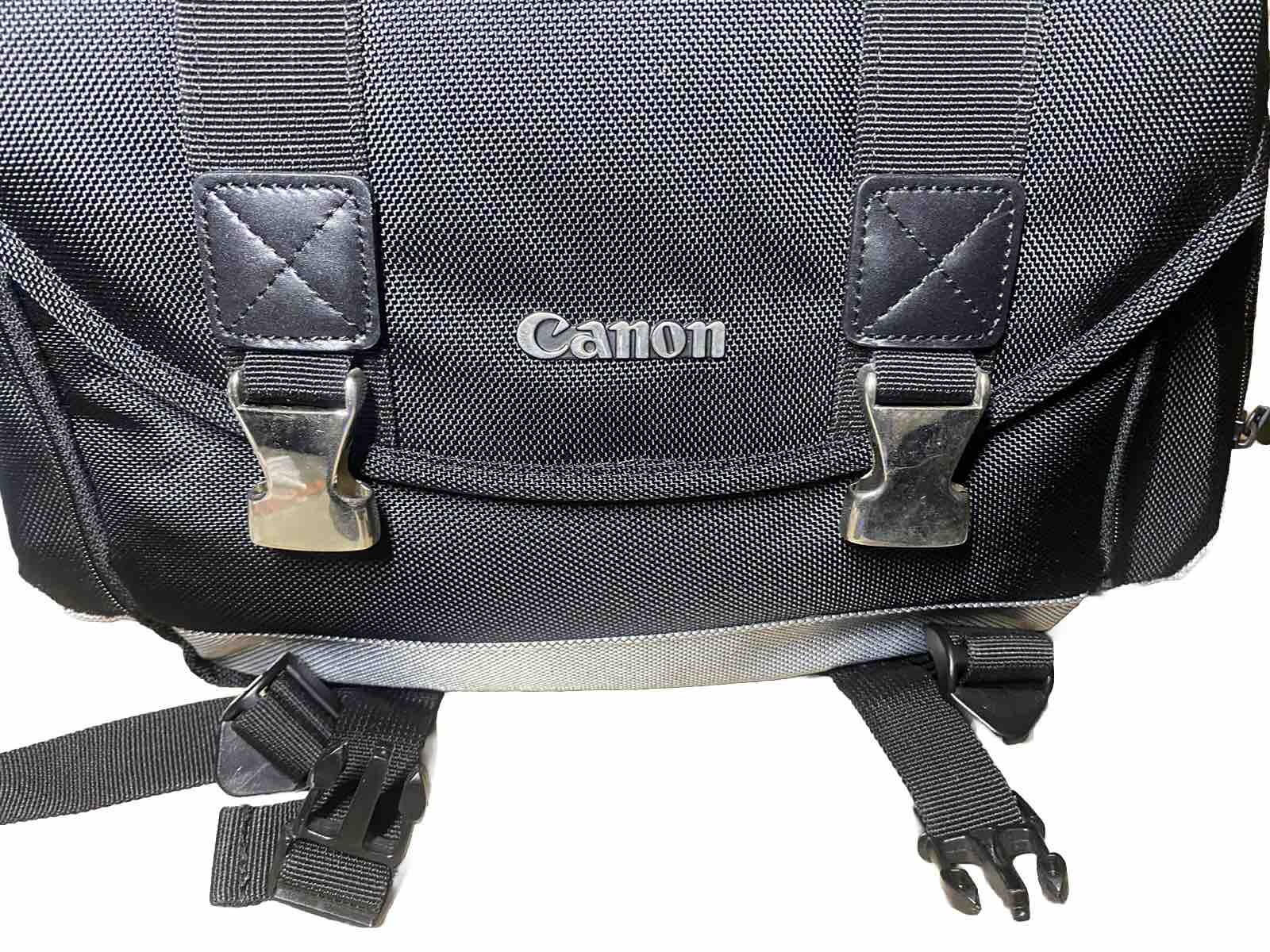 Canon 200DG Digital Large Camera & Lens Case Gadget Bag Black Shoulder Strap New eBay