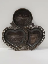 CANADA Coaster / Ashtray Vintage Copper Single Piece Niagara Falls Made in Japan