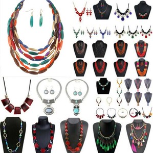 Fashion-Jewelry-Crystal-Choker-Chunky-Statement-Bib-Pendant-Women-Necklace-Chain