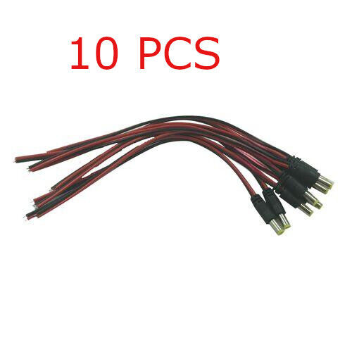 DC Power Pigtail Cable Male & Female Wire Plug 18 AWG 2.1mm x 5.5mm 12V 5A - Picture 2 of 4