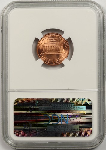 1999 WIDE "AM" 1C NGC MS 66 RD Lincoln Memorial Penny  - Picture 2 of 5