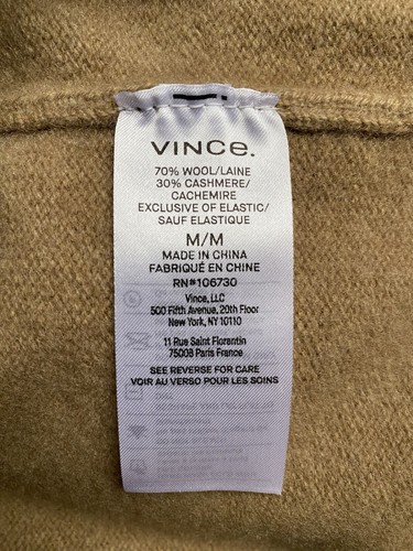 Vince ladies tan wool/cashmere blend jumper dress sz M BNWT - Picture 10 of 10