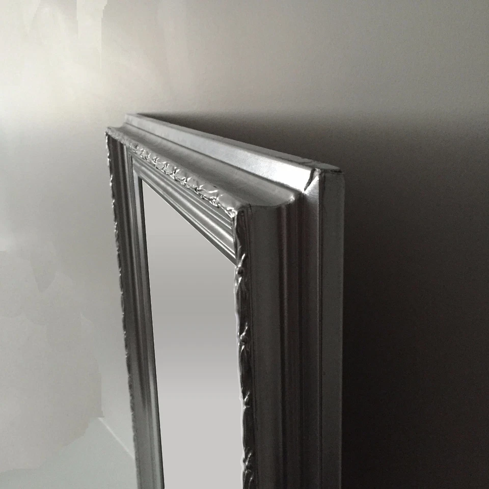 Transitional Picture Frame Silver Wall Mirror 25 in. x 29 in. New Glass - Image 2 of 4