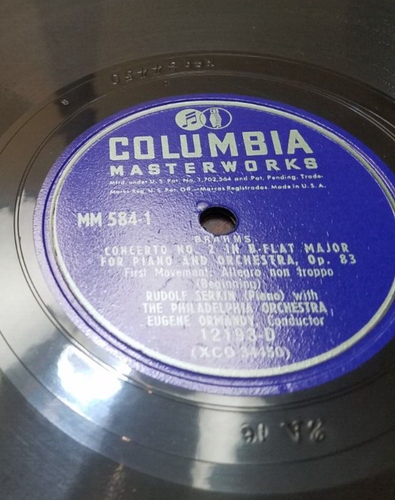 78RPM 12" Columbia Masterworks MM 584 6 record Rudolf Serkin Brahms Ormandy, EX - Imagen 9 de 12
