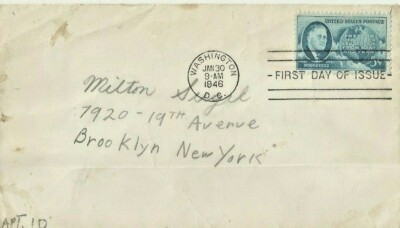 US #933 1946 5c Roosevelt And Four Freedoms - First Day Issue