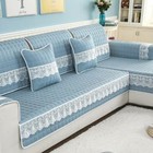 Plush Sofa Cover Soft Peony Couch Cover Towel Cushion Continental Solid Autumn