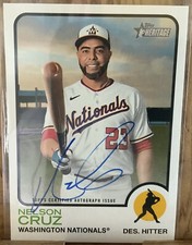 2022 Heritage High Number Nelson Cruz Blue Ink Real One Auto Nationals