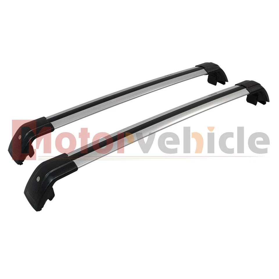 Barras transversales plateadas en stock de EE. UU. para Audi Q5 2009-2017 riel portaequipajes bloqueable Foto 2 de 4