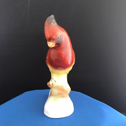 Rostige rote handbemalte Porzellan Kardinal auf einem Zweig Figur (Mitte des 20. Jahrhunderts) - Bild 6 von 15