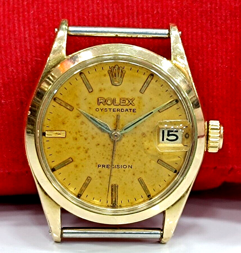 Vintage Rolex OysterDate Precision Ref.6466 Cal 1210 Unisex Manual Winding Watch - 第 3/22 張圖片