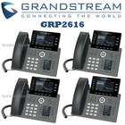4 Grandstream GRP2616 6-Line 6 SIP Office IP Phone Bluetooth WiFi + Power Supply