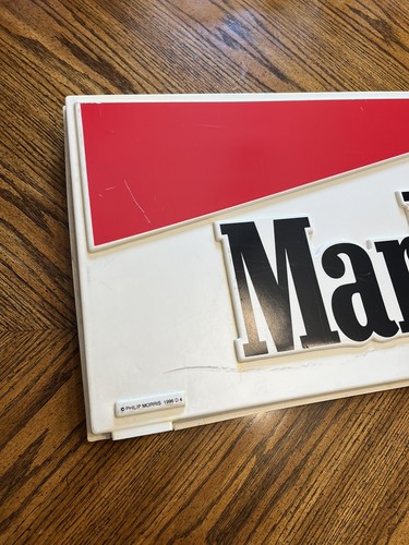 Vtg 1996 Made In USA Phillip Morris Marlboro Cigarettes Plastic Advertising Sign - Picture 3 of 16
