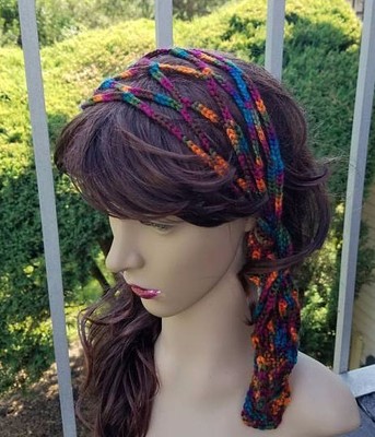 Handmade Crochet Headband Boho style Hair Accessories Hippie Chic 4 strands