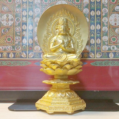 Japanese Buddhism, Dainichi Nyorai, height 15 cm, Buddhist artist: Makita Shoun, - Picture 1 of 10