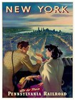 New York Art Vintage Travel Poster America Print 12x16" Rare Hot New XR192