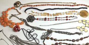 7 Unsigned + 6 Signed Mika korea israel VJ Silver  Chain Pendant Necklaces