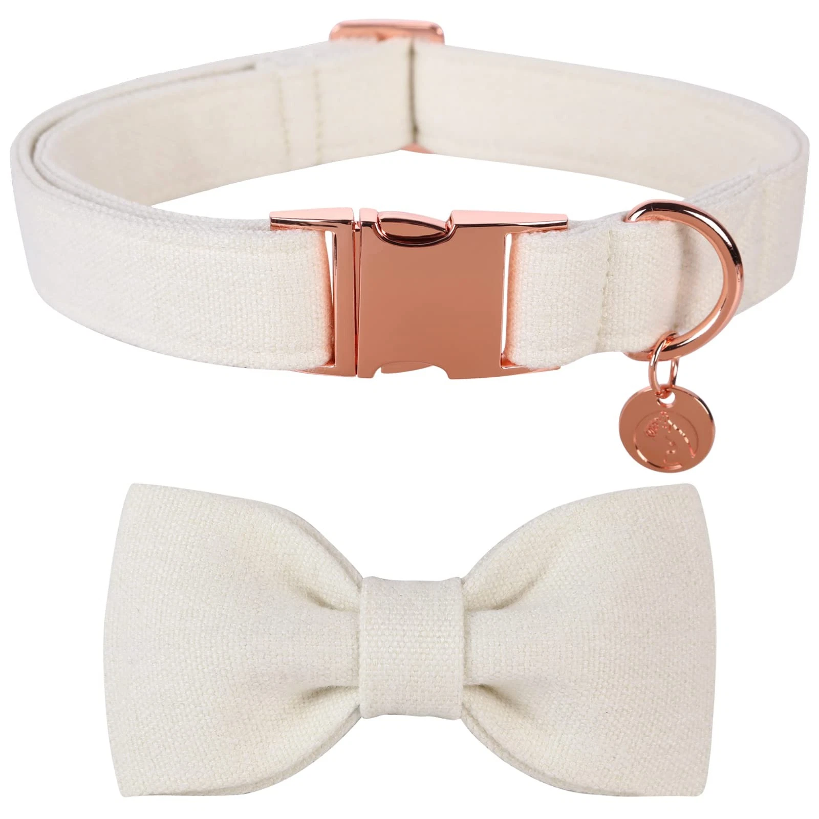 Cotton Dog Collar with Bow White Pet Collar Wedding Dog Collar Durable Adjust...
Opens in a new wind