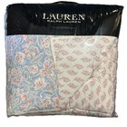 Ralph Lauren Cosima Full/Queen Reversible Comforter Set Blue Pink & White Polo
