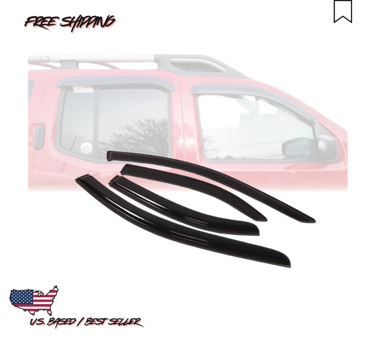 Juego De 4 Viseras Deflectoras Anti-lluvia Y Viento Para Nissan Xterra 2005-2016