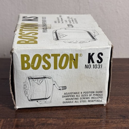Sacapuntas Boston KS Nº 1031 De Colección Nuevo de Lote Antiguo Sin Usar con Tornillos de Montaje EE. UU. - Imagen 10 de 14