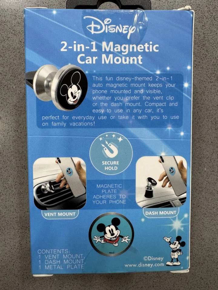 Disney 2 In 1 Magnetic Car Mount Dash Or Vent New In Box - Image 2 of 3