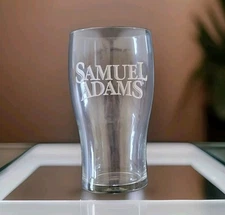SAMUEL ADAMS Beer Glass Clear Collectible Souvenir