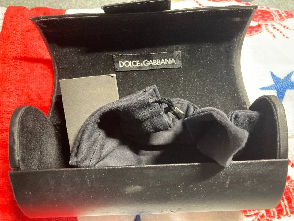 Estuche para gafas de sol Dolce Gabbana negro abatible carcasa rígida con papel auténtico Foto 4 de 4