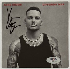 KANE BROWN SIGNED DIFFERENT MAN CD COVER BOOK CERTIFIED AUTOGRAPH PSA DNA COA