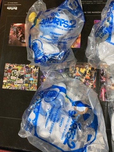 McDonald's SMURFS Lot Of 4 Limited Edition 2011 Figures Happy Meal Toys - Picture 2 of 3