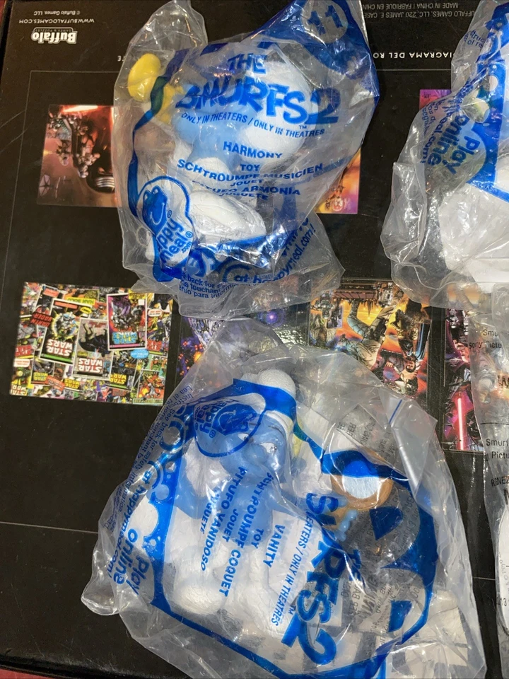McDonald's SMURFS Lot Of 4 Limited Edition 2011 Figures Happy Meal Toys - Image 2 of 3