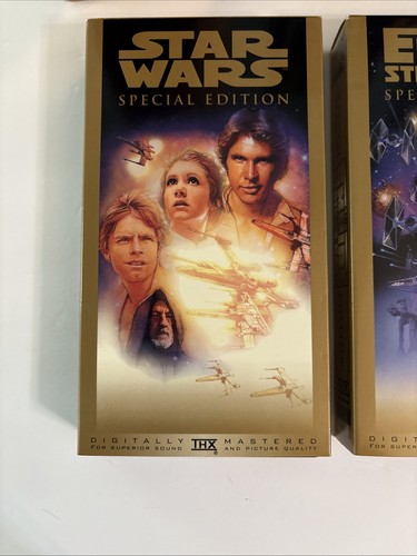 Vintage Star Wars 1997 CBS Fox Video Edizioni Speciali Schermo Completo VHS Boxed Set - Foto 6 di 11